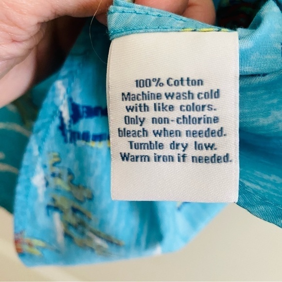 Urban Pipeline blue short sleeve cactus print shirt size LARGE - Picture 7 of 8